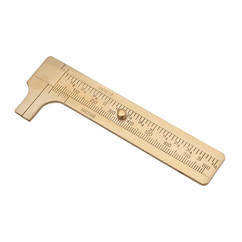 Brass Sliding Vernier Caliper Ruler Strong for Everyday USE Lightweight Convenient Bag Travel (-GS02759-01) - Image 1