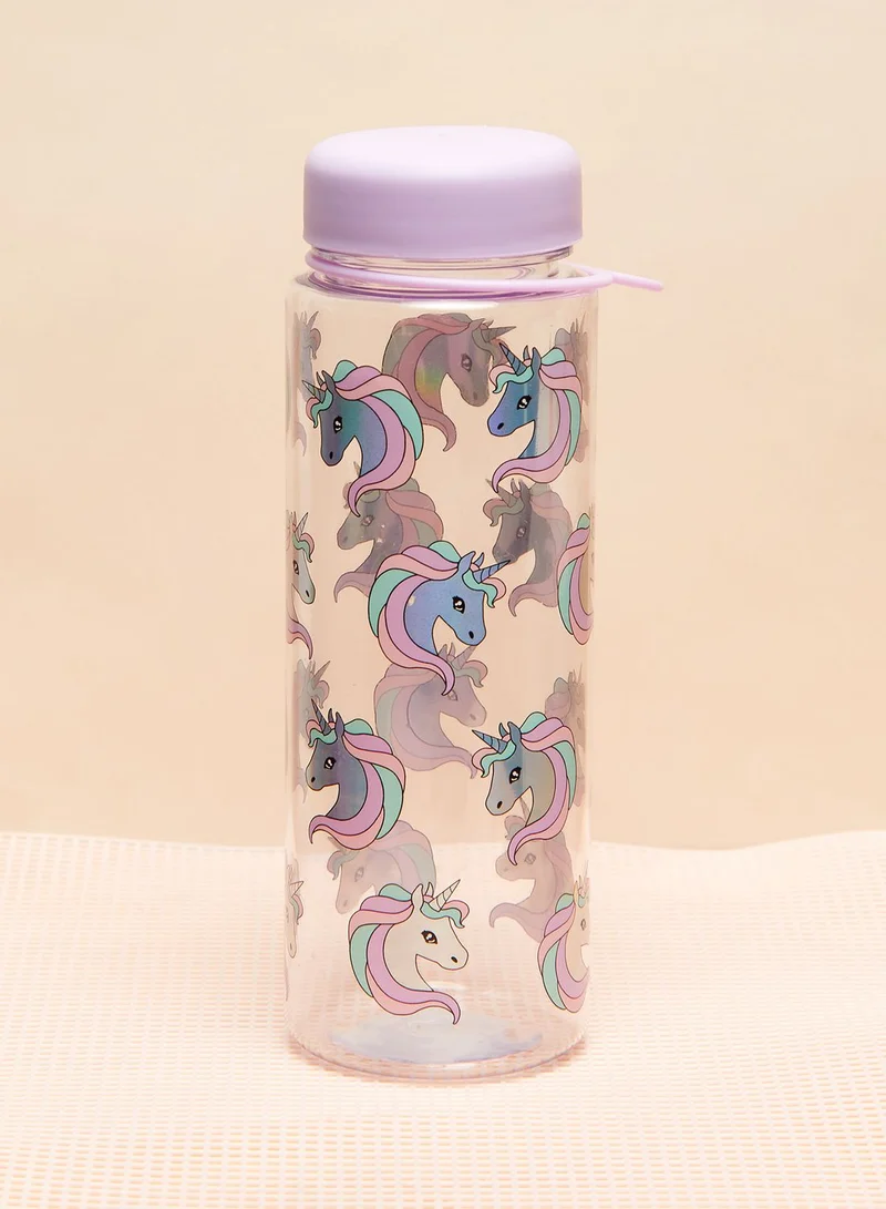 Claires Unicorn Multicolored Water Bottle
