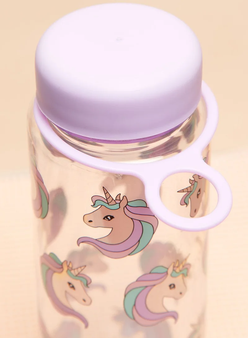 Claires Unicorn Multicolored Water Bottle