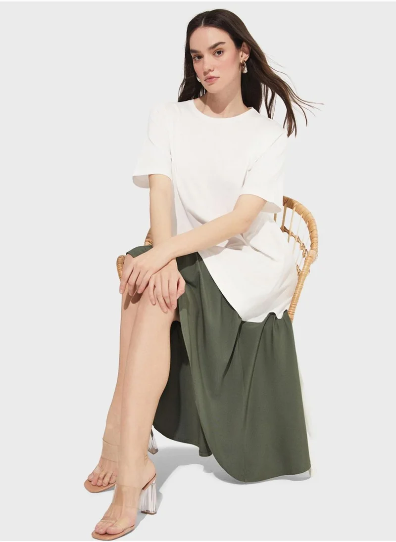 JUNE Asymmetric Hem Dress