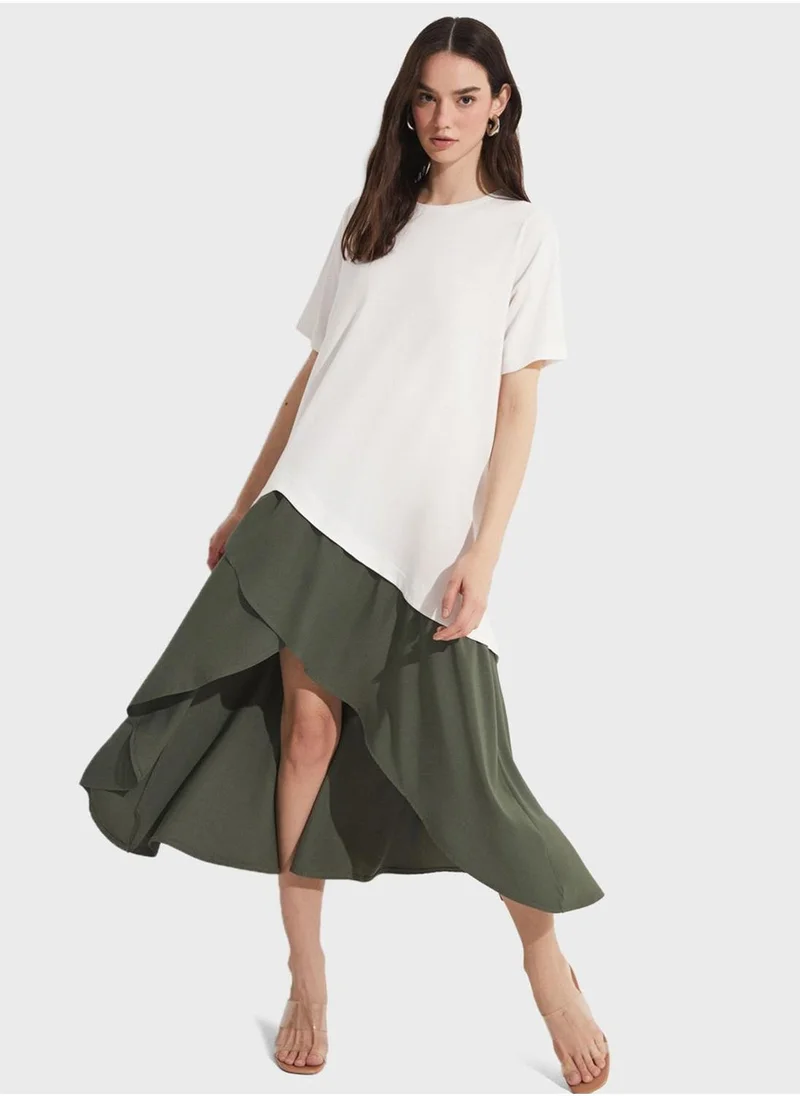 JUNE Asymmetric Hem Dress