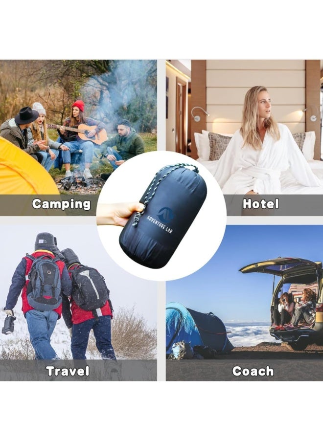 Adventure Lab Sleeping Bag Liner for Camping & Travel | Ultralight Polar Fleece Sleeping Bag Liner with Zipper & Carry Bag | Portable Camping Blanket for Hiking, Backpacking, Festivals & Outdoor Adventures - Image 2
