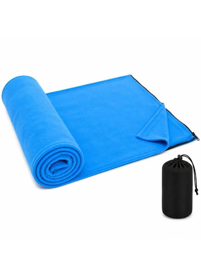 Adventure Lab Sleeping Bag Liner for Camping & Travel | Ultralight Polar Fleece Sleeping Bag Liner with Zipper & Carry Bag | Portable Camping Blanket for Hiking, Backpacking, Festivals & Outdoor Adventures - Image 1