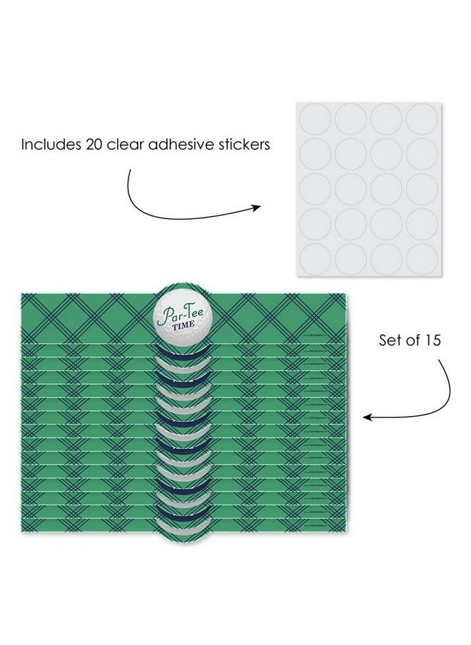 Big Dot of Happiness Par Tee Time Golf Diy Party Supplies Birthday Or Retirement Party Diy Wrapper Favors & Decorations Set Of 15  - Image 3
