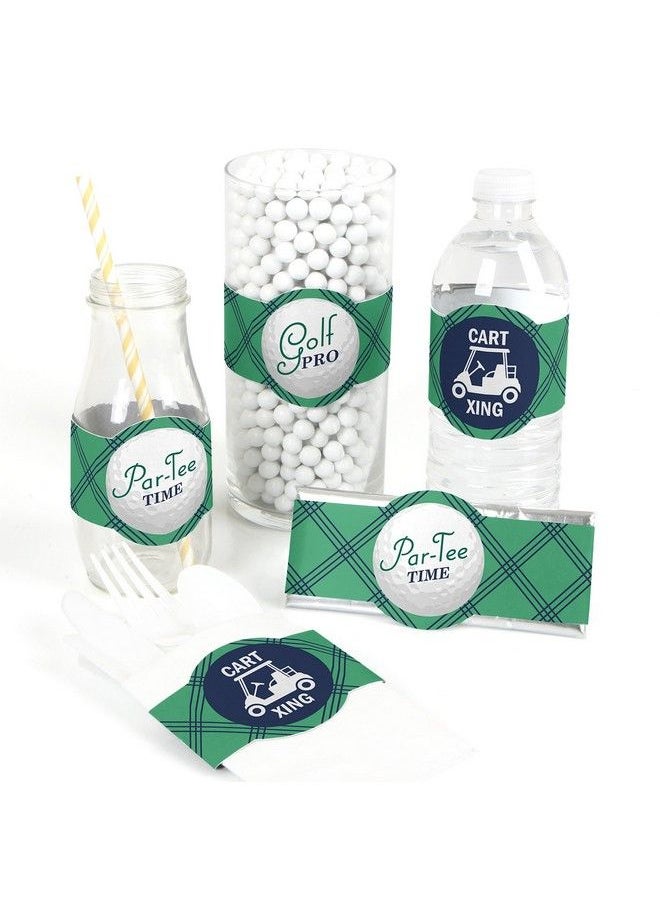 Big Dot of Happiness Par Tee Time Golf Diy Party Supplies Birthday Or Retirement Party Diy Wrapper Favors & Decorations Set Of 15  - Image 1
