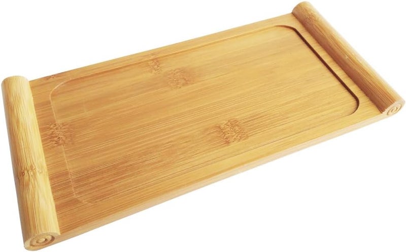 Arlai Serving Trays 1063 x 512x039 inchLxWxH Tasteful Small Bamboo Gongfu Tea Table Serving Tray 27x13x1cm - Image 1