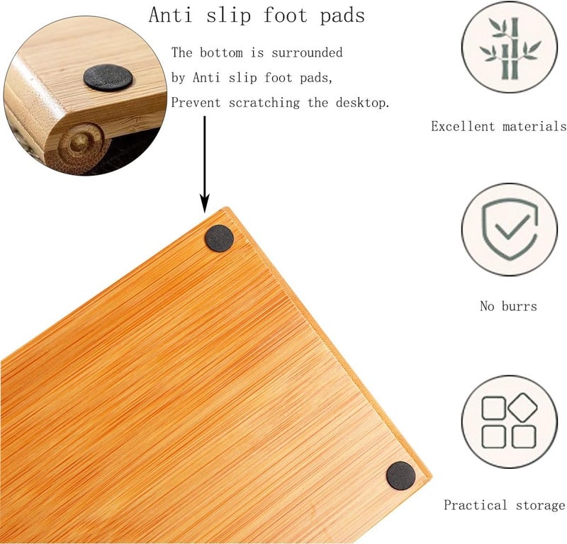 Arlai Serving Trays 1063 x 512x039 inchLxWxH Tasteful Small Bamboo Gongfu Tea Table Serving Tray 27x13x1cm - Image 4