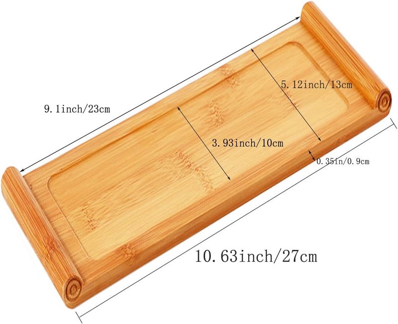 Arlai Serving Trays 1063 x 512x039 inchLxWxH Tasteful Small Bamboo Gongfu Tea Table Serving Tray 27x13x1cm - Image 2