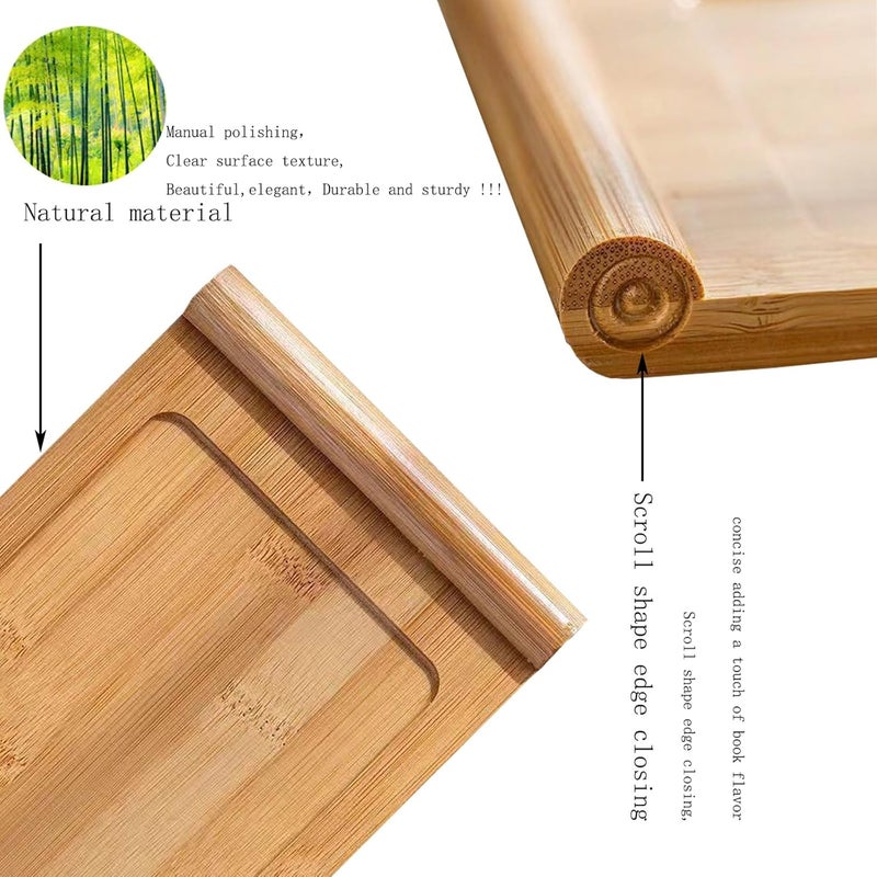 Arlai Serving Trays 1063 x 512x039 inchLxWxH Tasteful Small Bamboo Gongfu Tea Table Serving Tray 27x13x1cm - Image 3