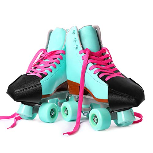 Geyoga 4 Pieces Toe Cap Guards Protectors Toe Caps Artificial Leather Roller Skate Protectors for Quad Roller Skate(Black) - Image 5