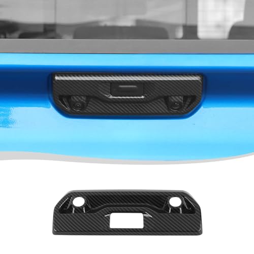 Voodonala for Chevy Silverado 20192024 Tailgate Grab Handle Cover Trim Compatible with Chevrolet SilveradoGMC Sierra 20192024Carbon Fiber Black2PcsSet - Image 1
