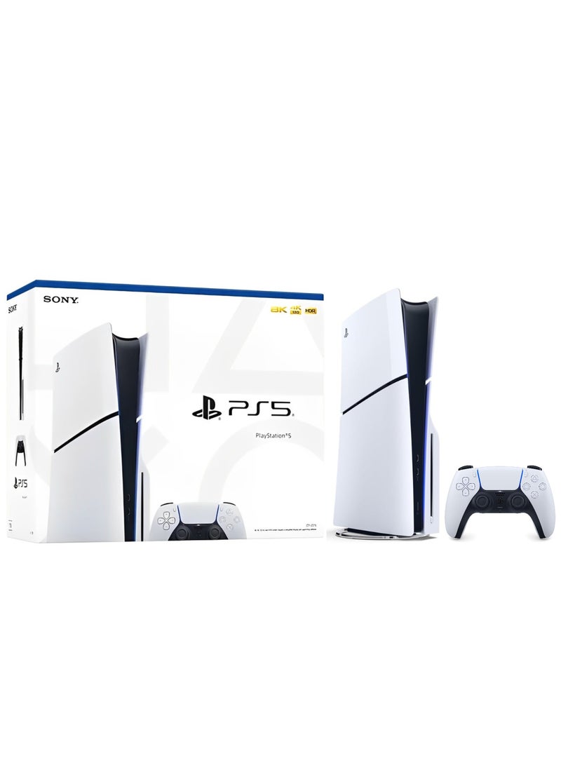 Sony PlayStation 5 Disc Console (Slim) With Extra White Controller And Spiderman 2 - Image 2