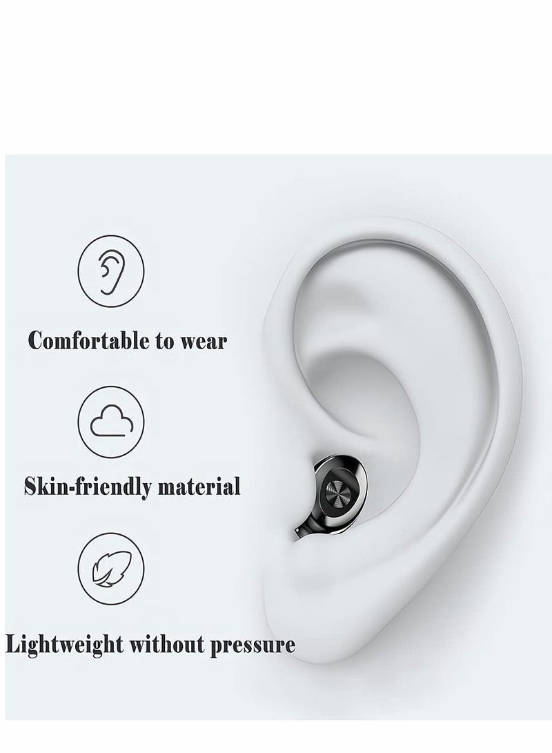 SYOSI Wireless Bluetooth Earbuds, Bluetooth Earphone, Stereo Wireless Earbuds with Charging Case, IPX6 Waterproof Auto Charging Headphones in Ear Built in Mic Headset LED Battery Display for Sports (Black) - Image 3