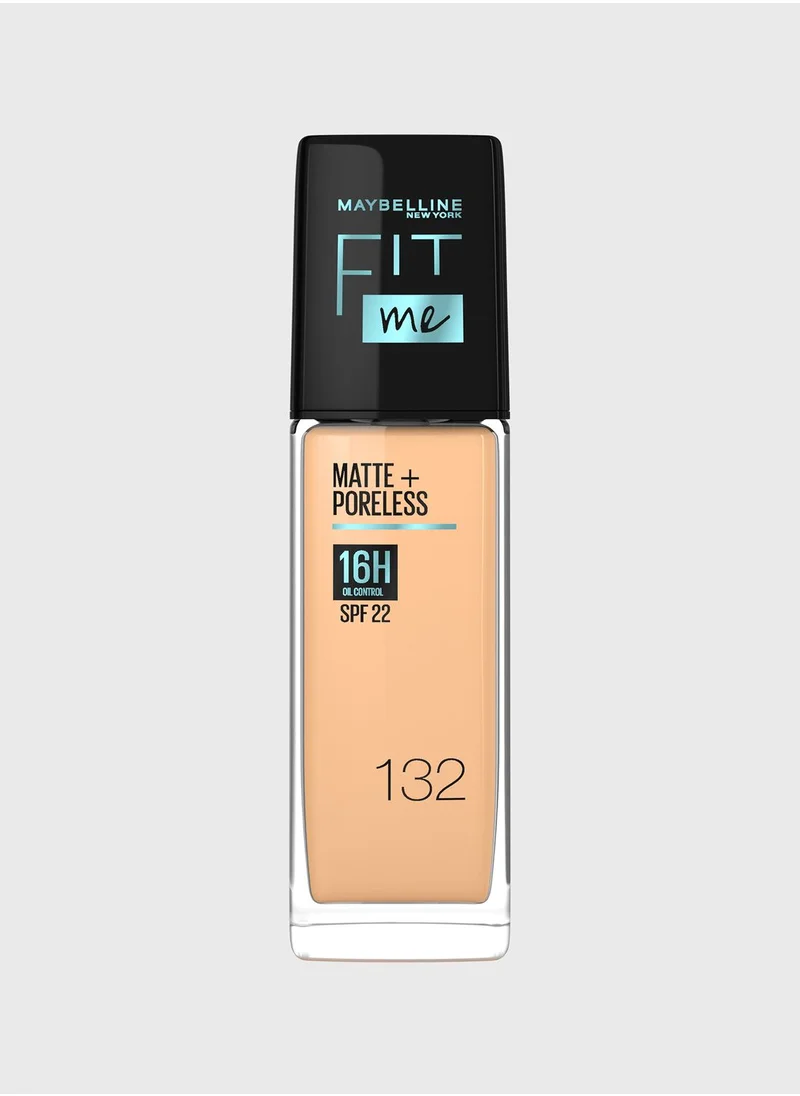 MAYBELLINE NEW YORK Fit Me Foundation Matte & Poreless Foundation 16H Oil Control with SPF 22 - 132