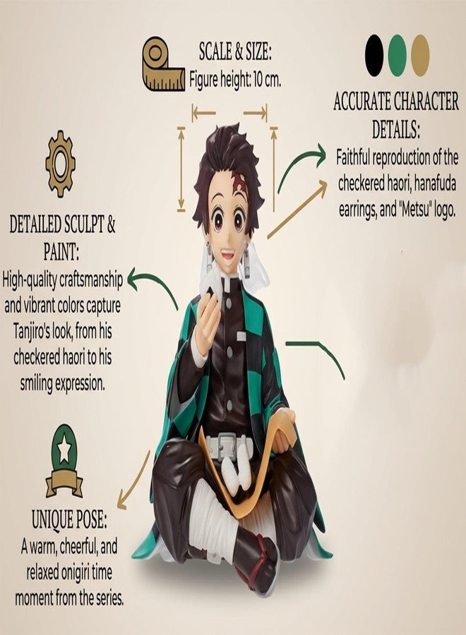 FowWelt Tanjiro Action Figure Sitting Pose Anime Figurine Collectibles for Car Dashboard Home Decoration 12 cm Collectible Demon Slayer Character Statue Gift for Fans Anime Lovers (Sitting Tanjiro) - Image 3