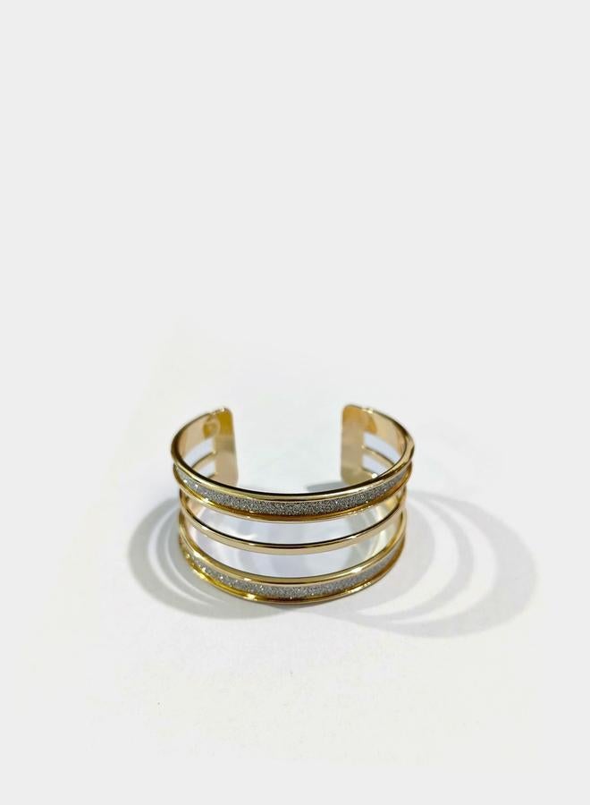 Styli Cut-Out Design Open Cuff Bangle