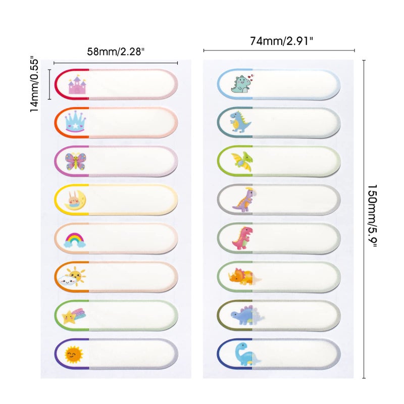 Coowayze Waterproof Baby Bottle Labels for Daycare, 80PCS School Name Label Stickers for Kids Stuff Personalized, Self Laminating, Dishwasher Safe, Preschool Toddler Name Tags for Sippy Cup Water Bottle - Image 2