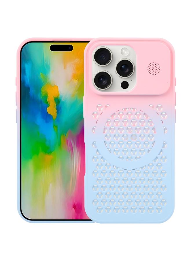 S-TOP Case For iPhone 16 Pro Max Gradient Color Honeycomb Aromatherapy MagSafe Phone Case - Image 1