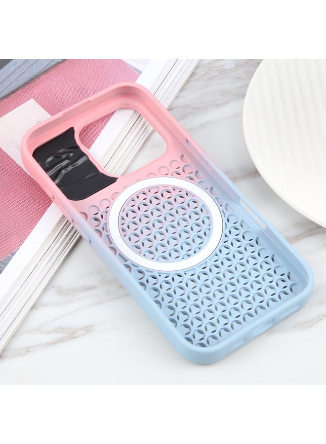 S-TOP Case For iPhone 16 Pro Max Gradient Color Honeycomb Aromatherapy MagSafe Phone Case - Image 3
