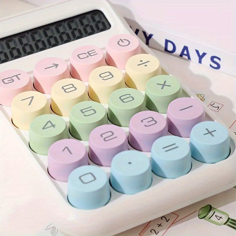 1 2pcs Portable Green Desktop Calculator Easy To Operate Suitable For Office Use Essential - Image 1