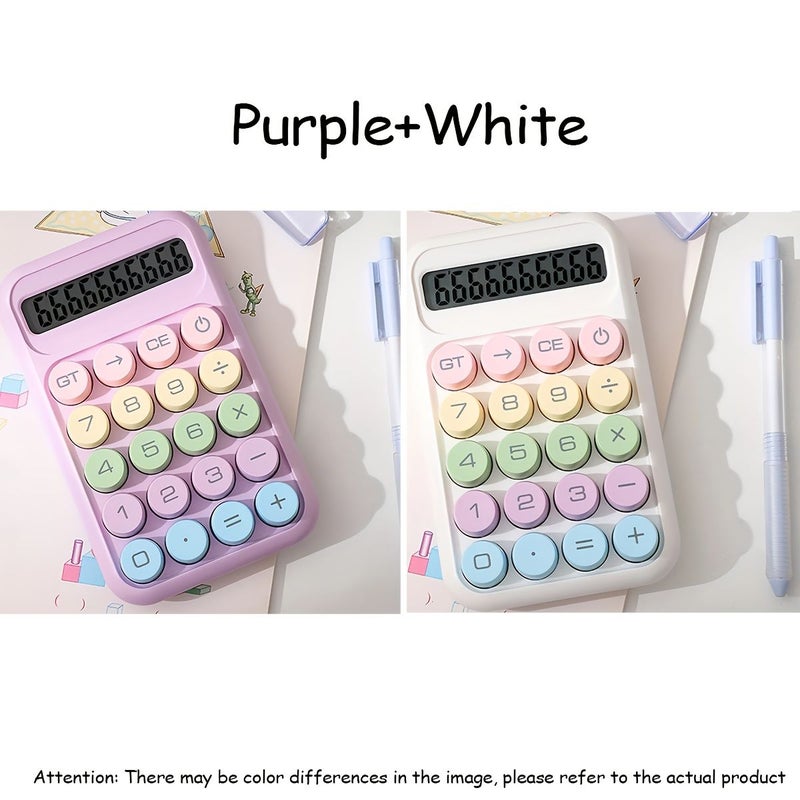 1 2pcs Portable Green Desktop Calculator Easy To Operate Suitable For Office Use Essential - Image 2