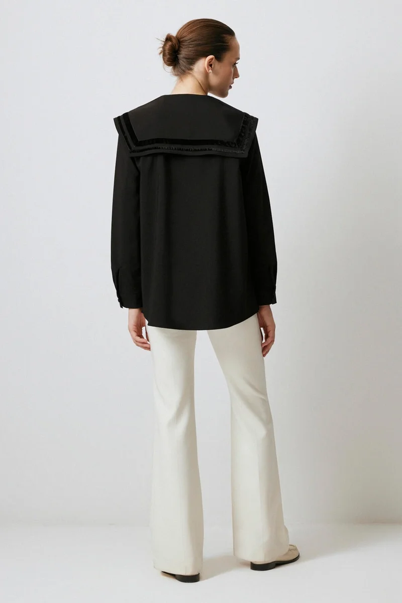 Touche Wide Collar Viscose Tunic