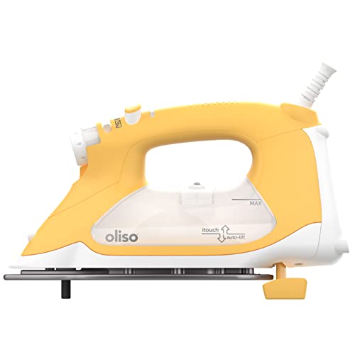 oliso TG1600 ProPlus Smart Iron with Auto-Lift – 1800 Watt Steam Iron for Clothes, Sewing, Quilting & Crafting – Diamond Ceramic-Flow Soleplate, Butterscotch - Image 1
