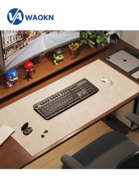 Large Gaming Mouse Pad L  Non-Slip Mouse Pad Large Keyboard Mouse Pad Desk Pad With Stitched Edge  Leather Surface Waterproof Layer Mouse Pad