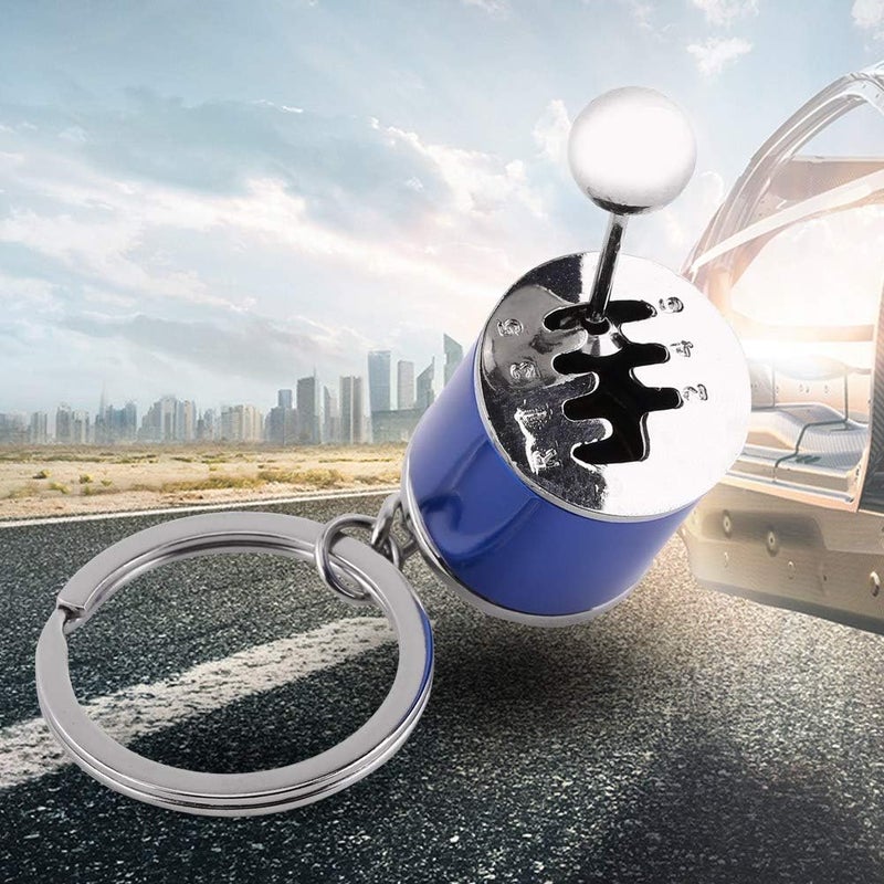 klarako Creative Auto Part Model Gear Box Shifter Keychain, keychain, gear shift keychain Mini Car Gear Shift Stick Knob Gearbox Metal Key Chain Key Ring for Men(Silver) - Image 3
