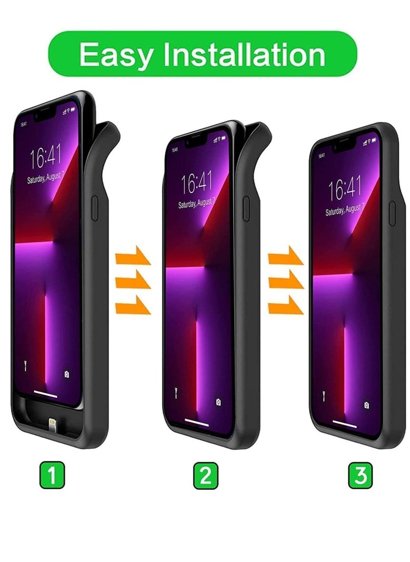 Raxoom Battery Case for iPhone 13 Pro Max, Portable Battery Pack, Rechargeable Smart Charger Case, External Battery Charging Case, Compatible with (iPhone 13Pro Max, 4500 Mah). - Image 4