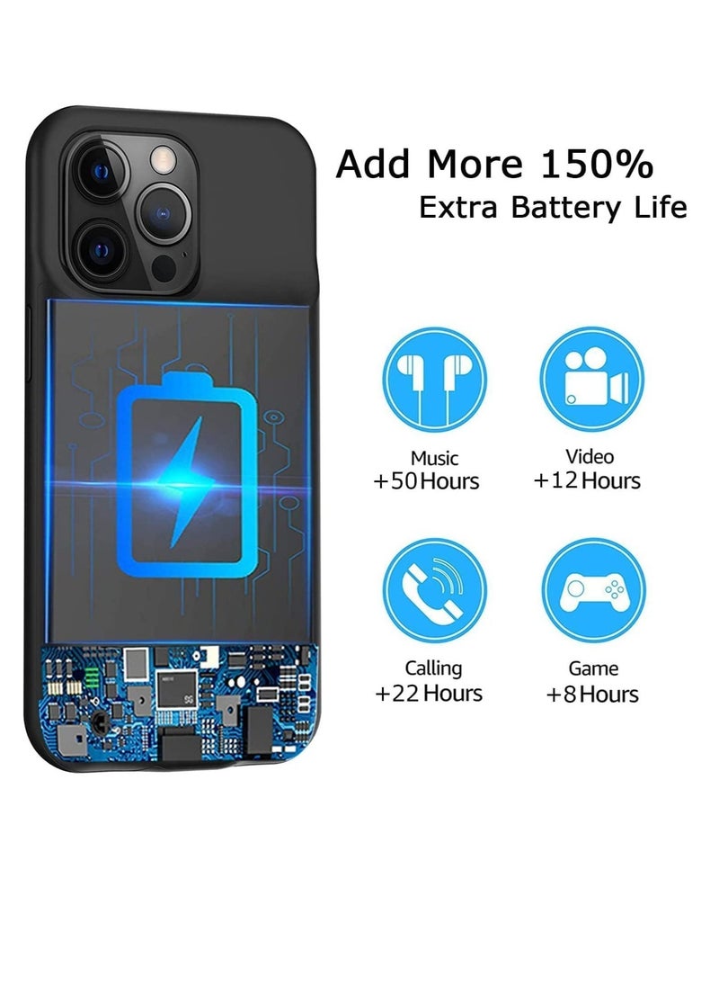 Raxoom Battery Case for iPhone 13 Pro Max, Portable Battery Pack, Rechargeable Smart Charger Case, External Battery Charging Case, Compatible with (iPhone 13Pro Max, 4500 Mah). - Image 5