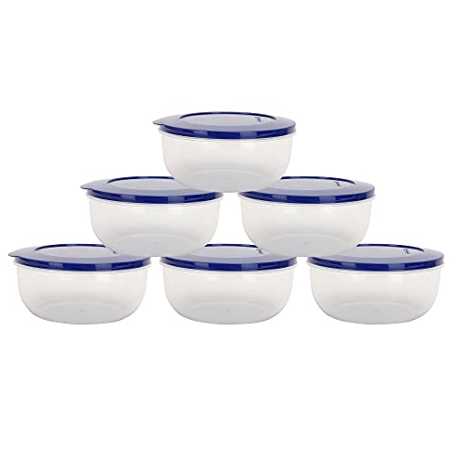 Cutting EDGE 900ml Eco-Storage Plastic Container & Organizer Set of 6 for Kitchen, Refrigerator, Lunch & Food Storage (Dark Blue) - Image 3