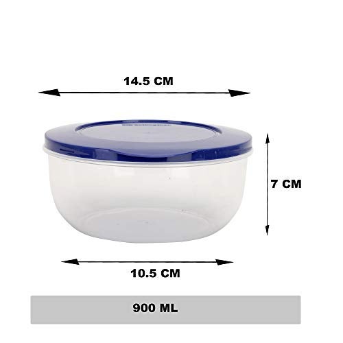 Cutting EDGE 900ml Eco-Storage Plastic Container & Organizer Set of 6 for Kitchen, Refrigerator, Lunch & Food Storage (Dark Blue) - Image 5