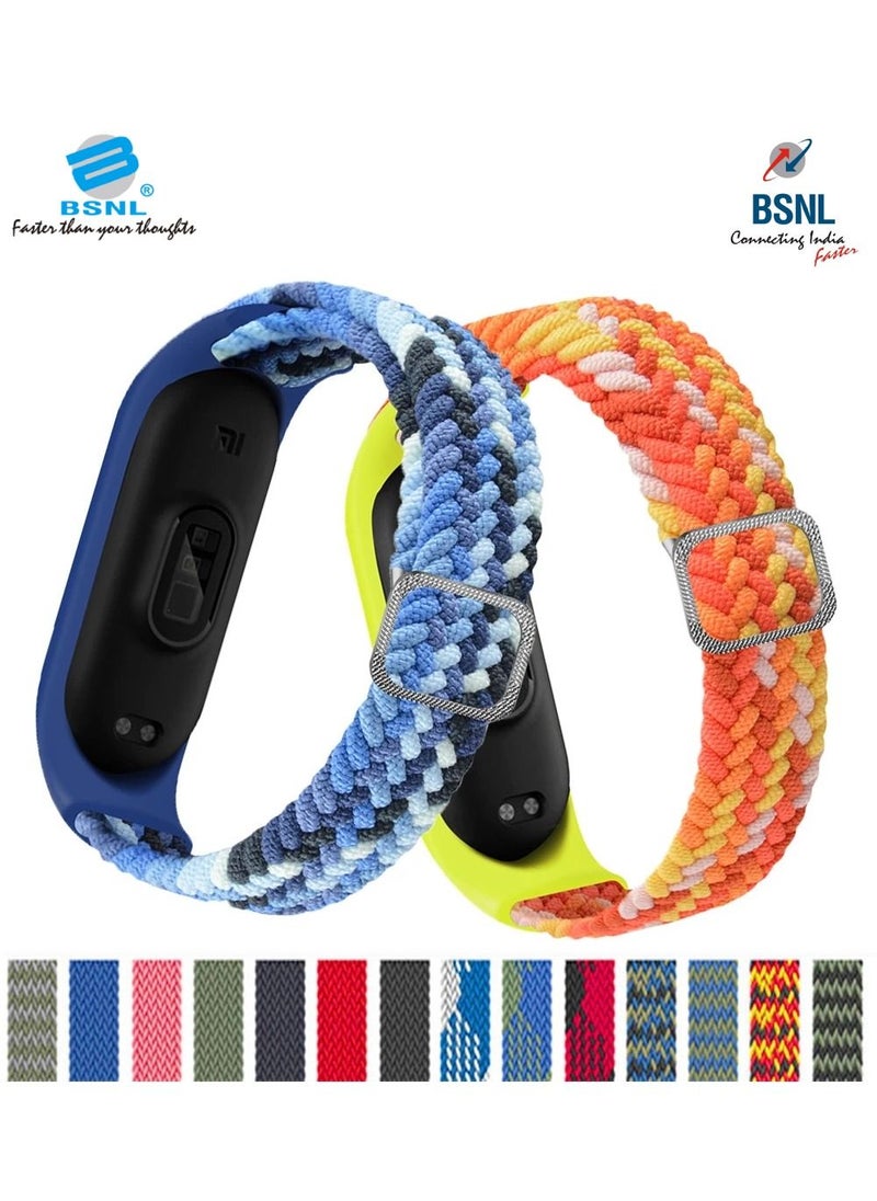 BSNL - Replacement Strap Elastic Adjustable Nylon Braided Solo Loop For Xiaomi Mi Band 4/5/6 - Image 1