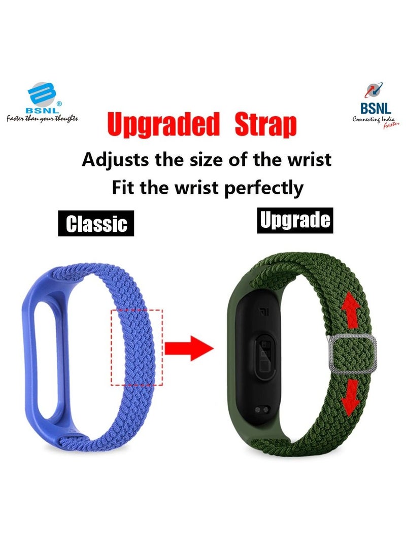 BSNL - Replacement Strap Elastic Adjustable Nylon Braided Solo Loop For Xiaomi Mi Band 4/5/6 - Image 1