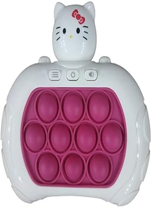 Pop It Game Fast Push Game Console Quick Response Game Toy, 10 Push Pop Bubble Fidget Sensory Toy (Cat)