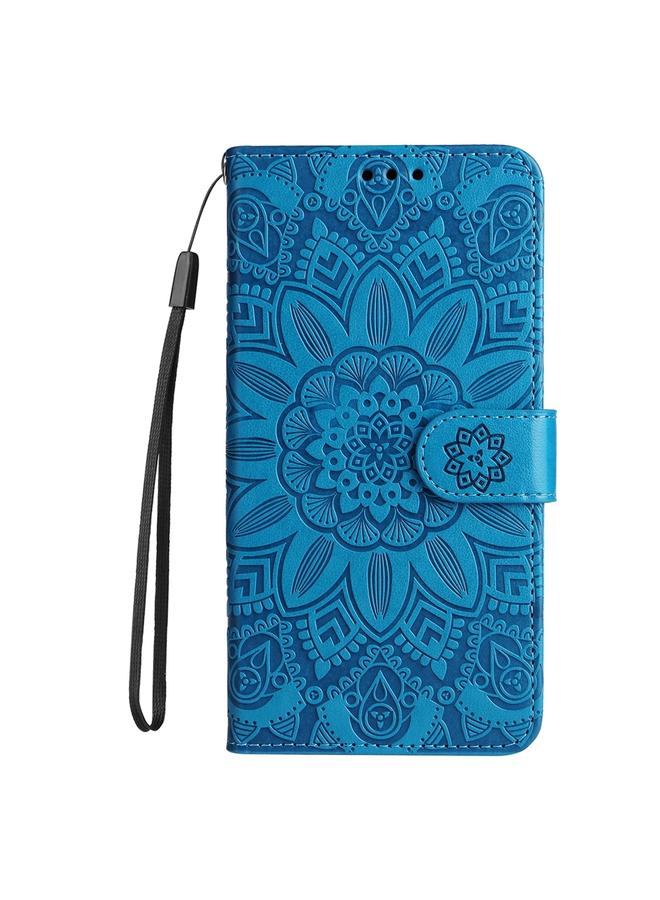 زبون جراب لهاتف Infinix Hot 50 Pro+ 4G مصنوع من الجلد المنقوش بنقشة دوار الشمس - Image 2