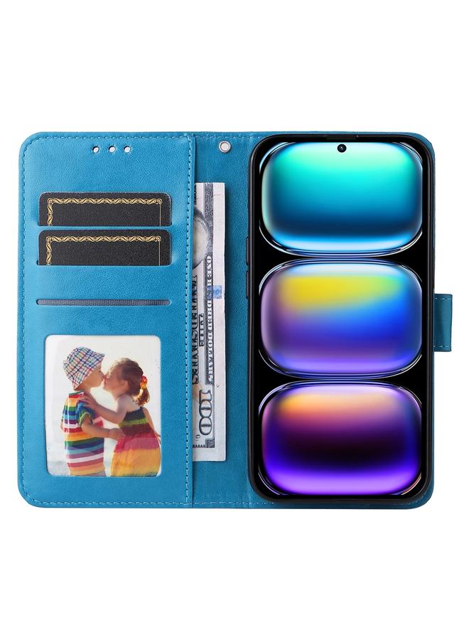 زبون جراب لهاتف Infinix Hot 50 Pro+ 4G مصنوع من الجلد المنقوش بنقشة دوار الشمس - Image 4