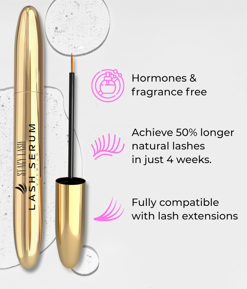 Stacy Lash Growth Serum (0.17fl.oz / 5ml) | Eyebrow & Eyelash Enhancing Serum for Natural Lashes & Brows - Image 3