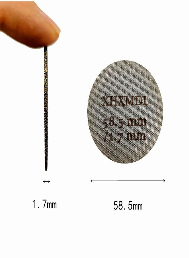 شاشة قرص إسبريسو XHXMDL، عبوتان، مقاس 58 مم - 58.5 مم، فلتر إسبريسو لسلة فلتر بورتافلتر مقاس 58 مم، شاشة إسبريسو قابلة لإعادة الاستخدام بسماكة 1.7 مم (150 ميكرومتر)، مصنوعة من الفولاذ المقاوم للصدأ 316 - Image 2