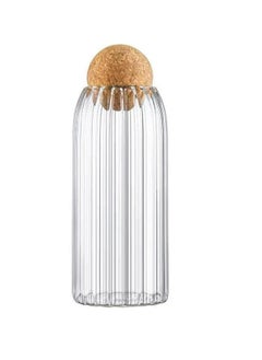 Spaceshoop Crystal Glass Crystal Glass Jar Set Very Pure Bamboo Wood Lid (1000 ml)  - Image 1