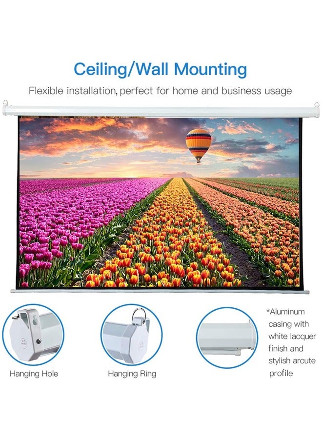 Taimi 147.5-Inch Wall Mount Electric Projector Screen 300x225cm Motorized with Remote Control for Business/School/Office/Meeting  - Image 2