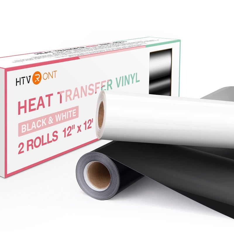 HTVRONT Heat Transfer Vinyl2 Roll 12IN  12FT305x366CM HTV Vinyl Roll for TShirt  Clothes