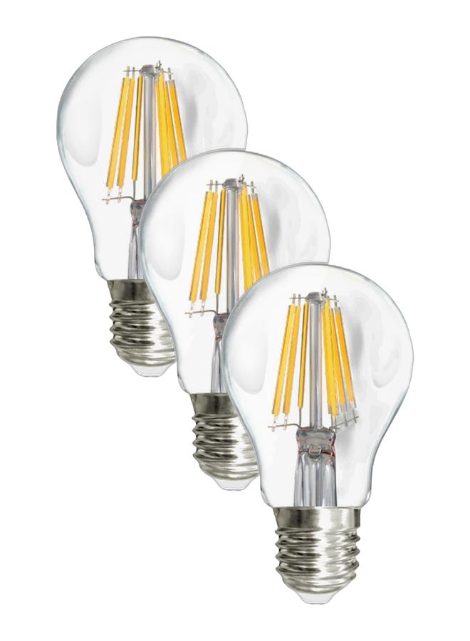 MODI D042 LED Bulb A60 MD-B0808 8W E27 CLEAR WW Pack of 3  - Image 1