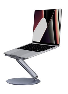 Benks BENKS Laptop Stand with 360° Rotating Base, Angle Adjustable Computer Stand, Foldable Aluminum Laptop Riser Compatible with MacBook Pro/Air, Dell, Laptops (10-16inch)  - Image 1