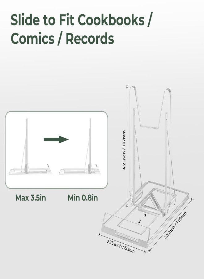 HOMEBOBO 14 Pack Acrylic Book Display Stand - Adjustable Clear Easel Holder Display for Comics, CD DVD, Plates, Magazines, Postcards, Artworks, Collectibles and Home Office Decor - Image 3