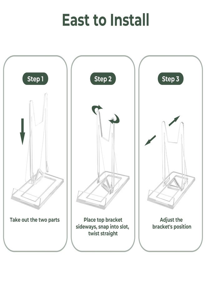 HOMEBOBO 14 Pack Acrylic Book Display Stand - Adjustable Clear Easel Holder Display for Comics, CD DVD, Plates, Magazines, Postcards, Artworks, Collectibles and Home Office Decor - Image 5