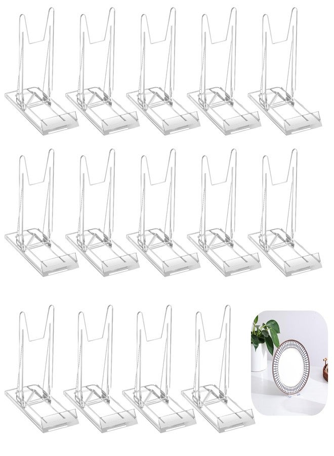 HOMEBOBO 14 Pack Acrylic Book Display Stand - Adjustable Clear Easel Holder Display for Comics, CD DVD, Plates, Magazines, Postcards, Artworks, Collectibles and Home Office Decor - Image 1