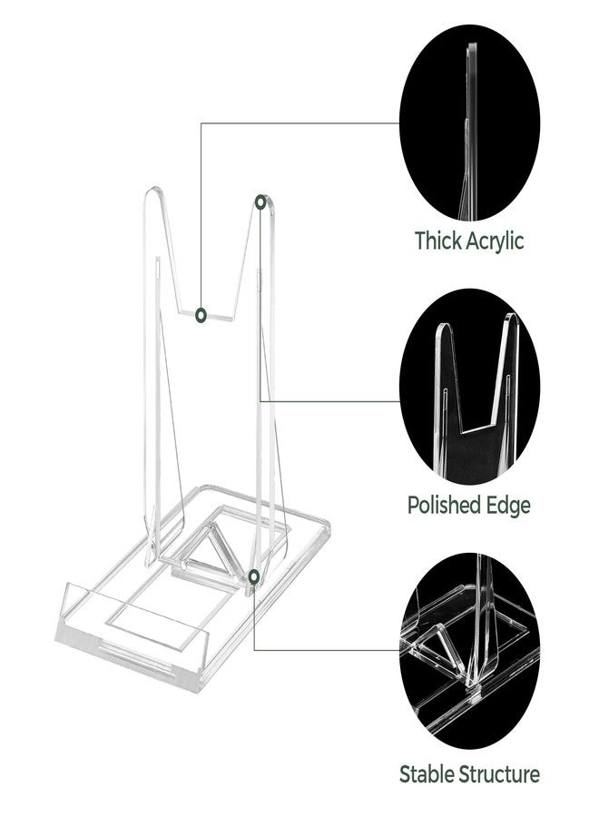 HOMEBOBO 14 Pack Acrylic Book Display Stand - Adjustable Clear Easel Holder Display for Comics, CD DVD, Plates, Magazines, Postcards, Artworks, Collectibles and Home Office Decor - Image 4