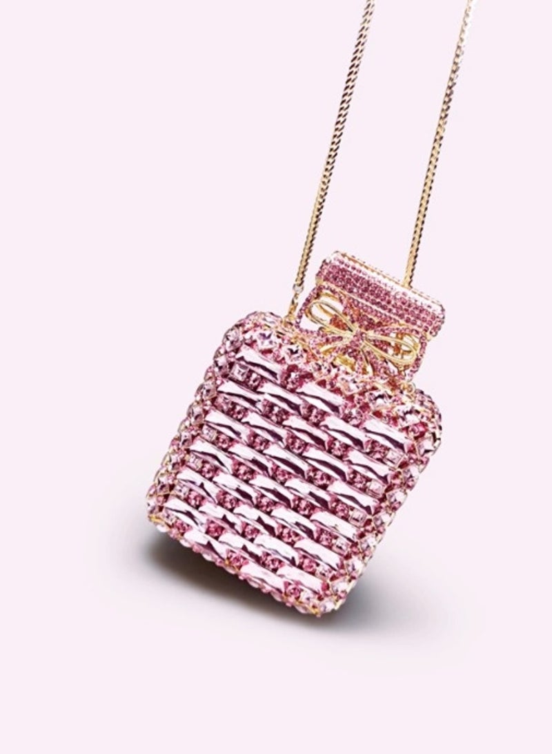 Luxury Pink Crystal Bow Super Shiny Evening Bag Mini Bags Women Banquet Exquisite Clutch Bag  - Image 3